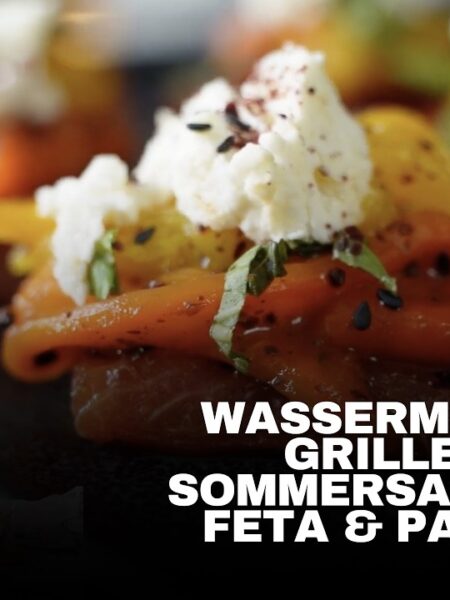 Gegrillte Wassermelone mit Feta, Paprika & Sumach