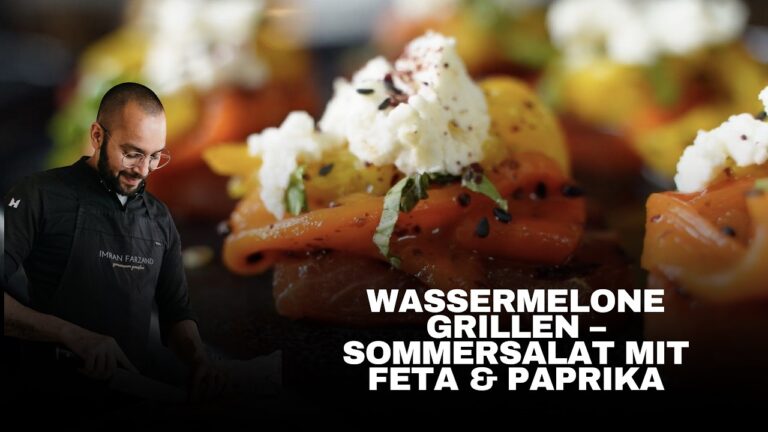 Gegrillte Wassermelone mit Feta, Paprika & Sumach