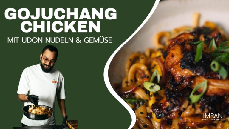 Gochujang Chicken mit Udon-Nudeln & gebratenem Gemüse
