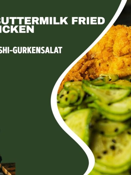 Knuspriges Buttermilk Fried Chicken mit Togarashi-Gurkensalat