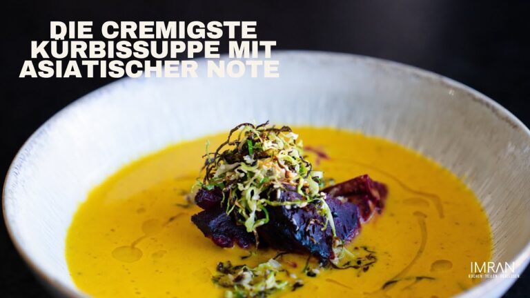 Kürbissuppe mit asiatischer Note, Roter Bete & Rosenkohl