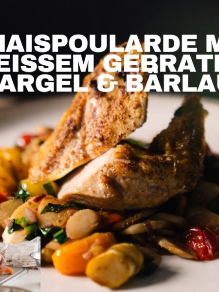 Maispoularde mit lauwarmem Spargelsalat & Bärlauch