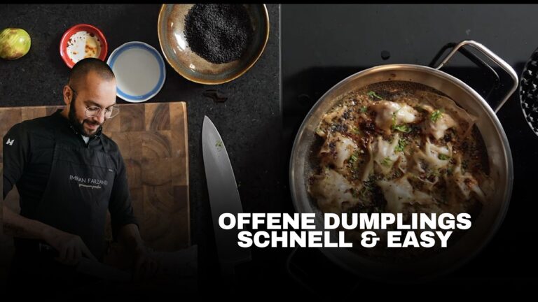 Offene Dumplings mit Rinderhack, Habanero & Miso