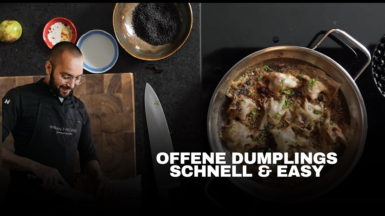 Offene Dumplings mit Rinderhack, Habanero & Miso