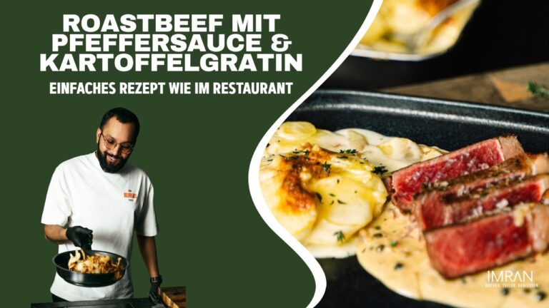 Roastbeef-Steaks mit Pfeffersauce & Kartoffelgratin