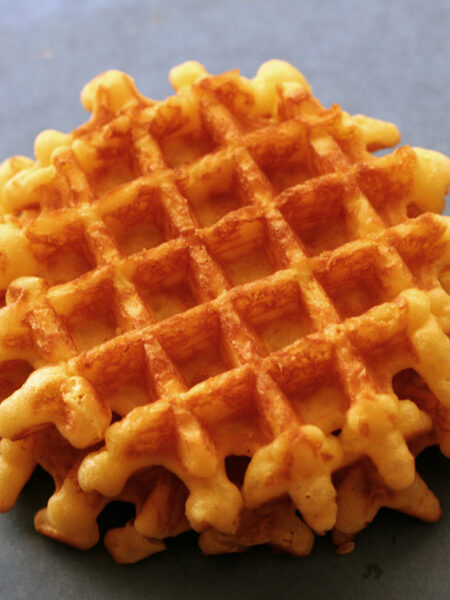 Waffeln mit Crème fraîche – fluffig und knusprig